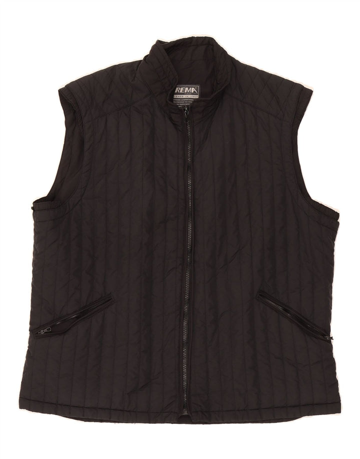 BREMA Mens Padded Gilet IT 54 2XL Black Polyamide Vintage Brema and Second-Hand Brema from Messina Hembry 