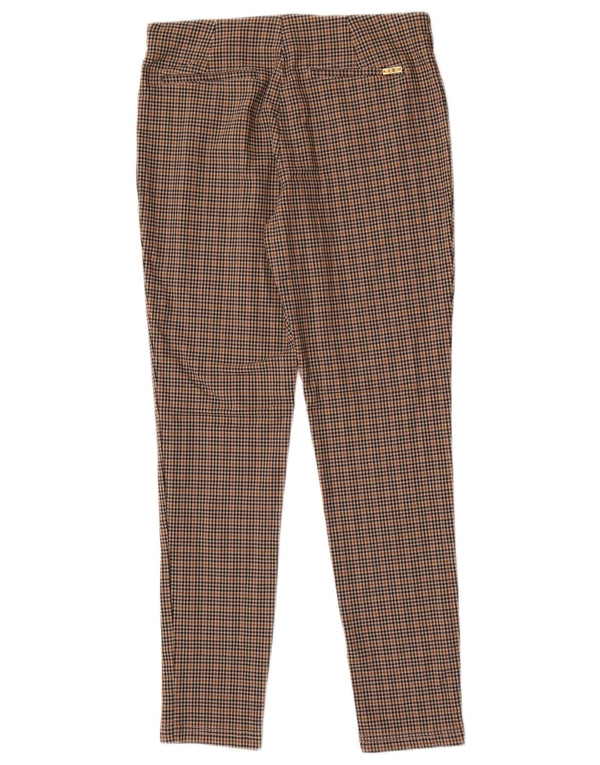Calvin Klein Womens Skinny Casual Trousers US 6 Small W28 L27 Brown Check