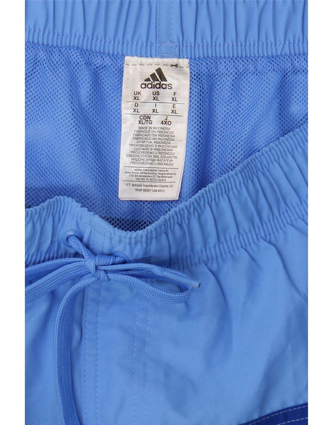 Adidas Mens Swimming Shorts XL  Blue Colourblock Polyester