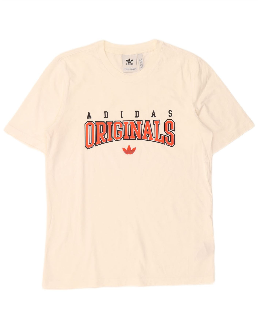 Adidas Mens Graphic T-Shirt Top Small White Cotton