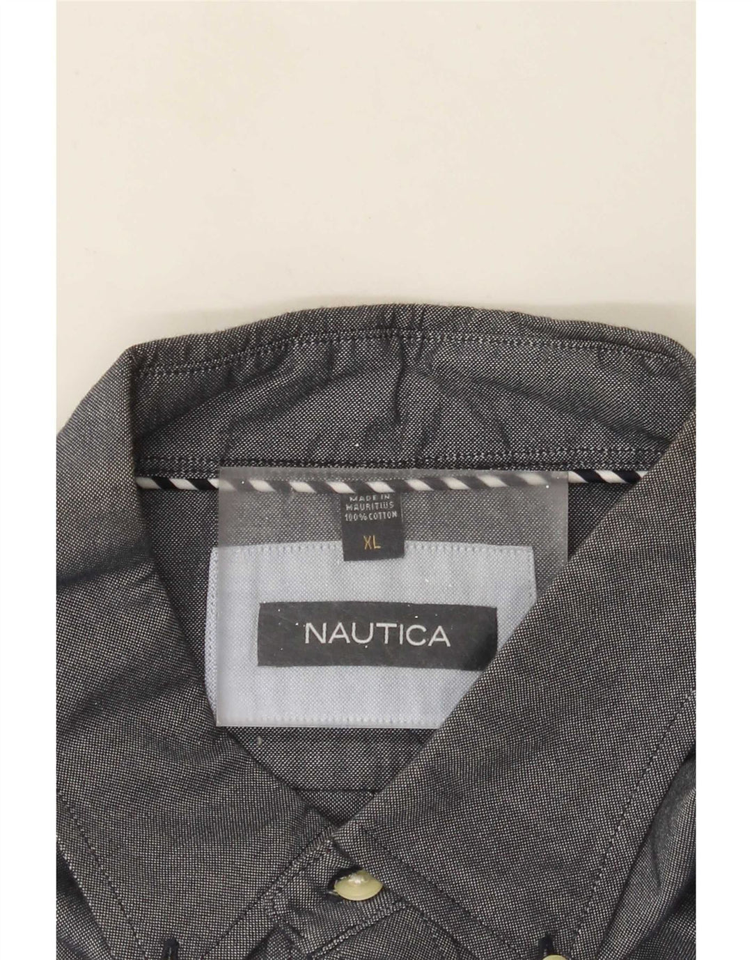Nautica Chemise Homme XL Gris Coton