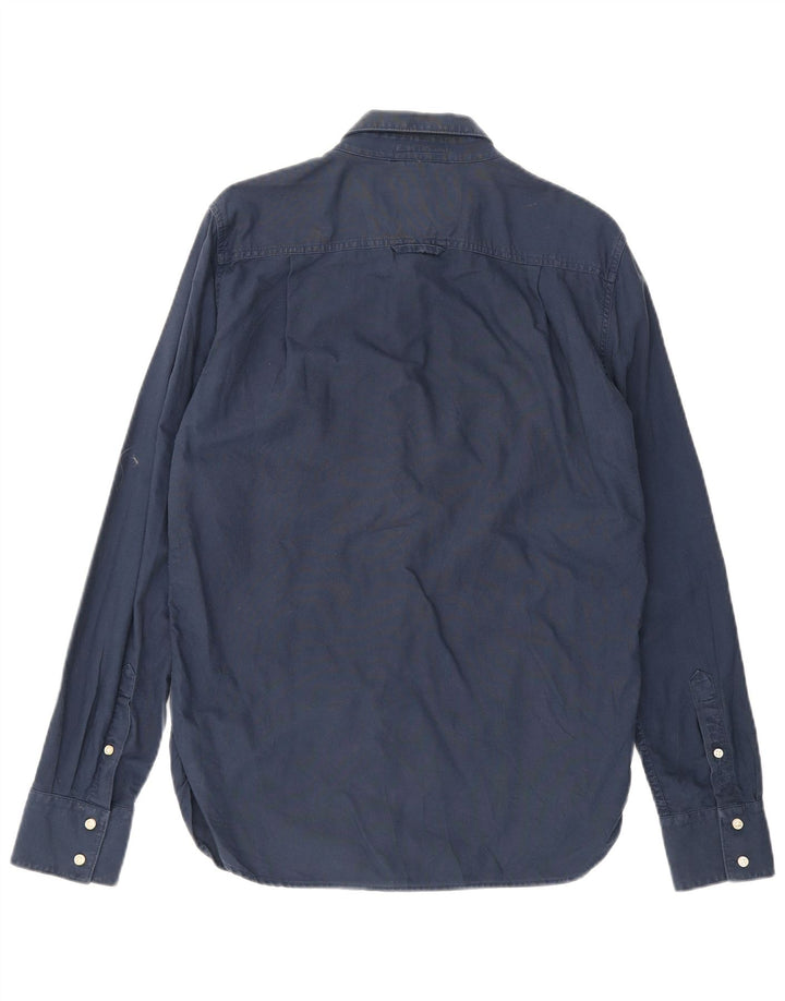 Superdry Mens Shirt Large Navy Blue Cotton