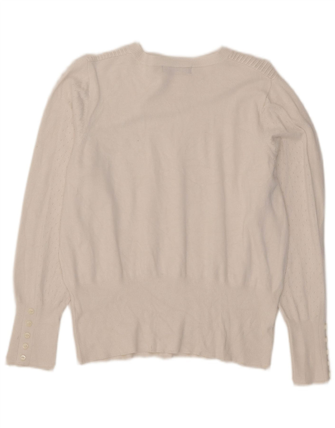 Marks & Spencer Dame sweater med rund hals DK 14 Medium Off White
