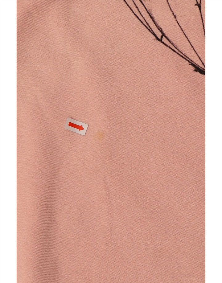CALVIN KLEIN JEANS Womens Oversized Sweatshirt Jumper UK 10 Small Pink