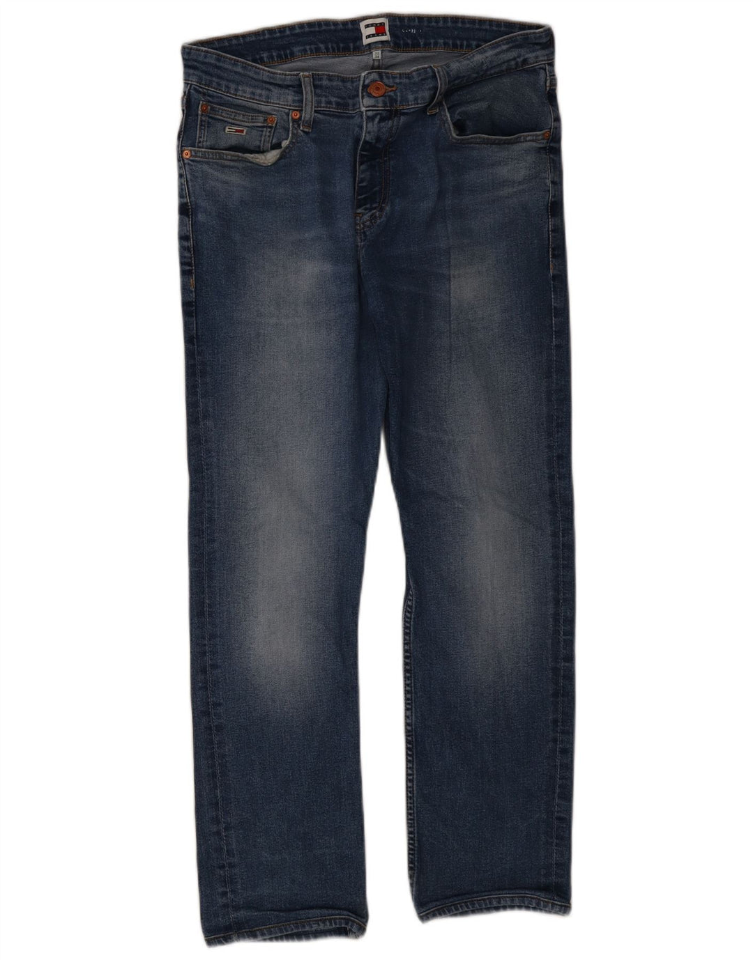 Tommy Hilfiger Mens Straight Jeans W32 L27 Blue Cotton