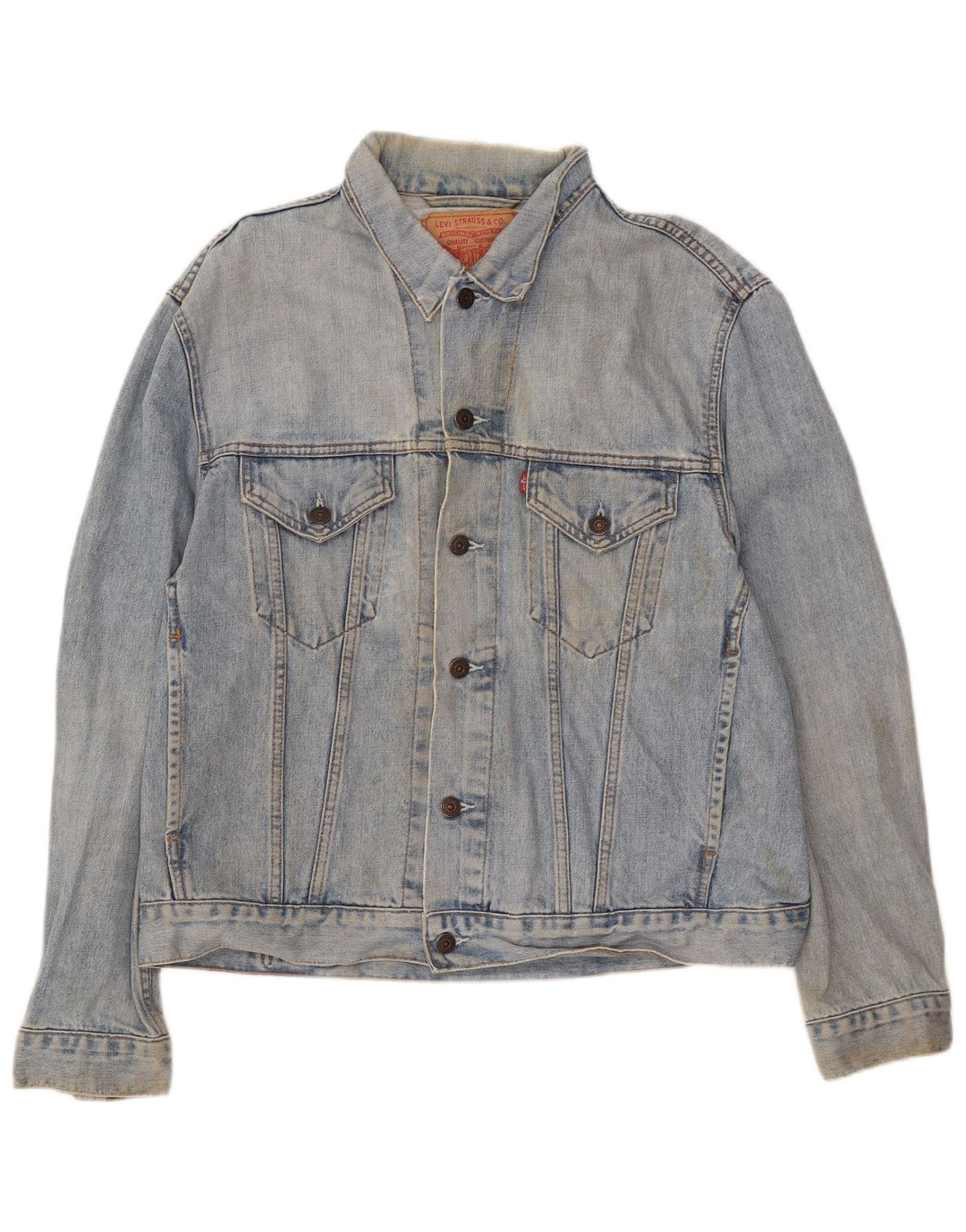 Levi's Mens Denim Jacket UK 40 Large Blue Cotton