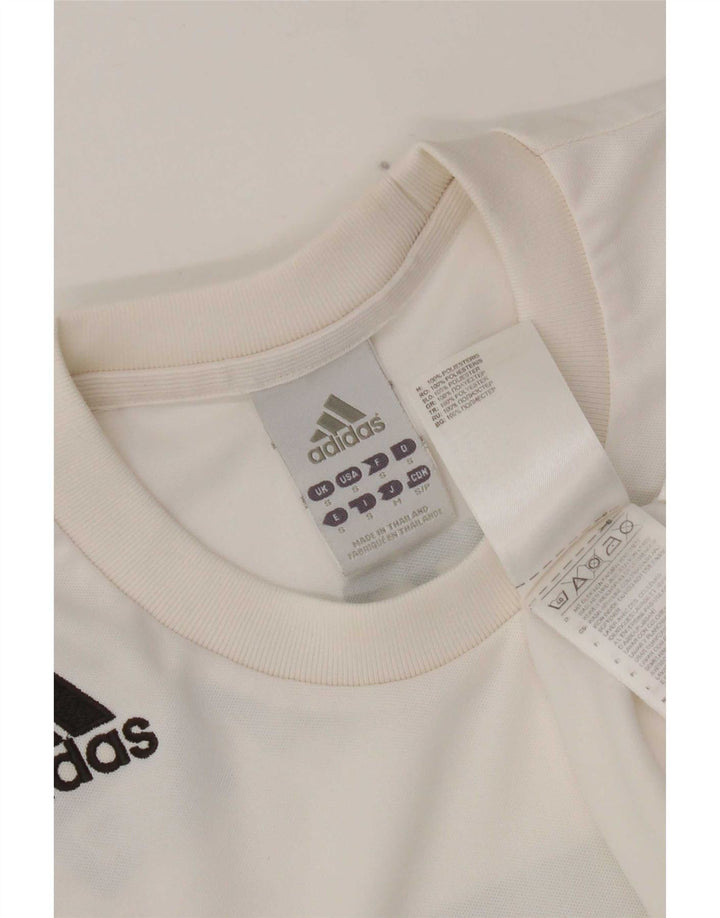 Adidas Mens Graphic T-Shirt Top Pequeno Poliéster Branco