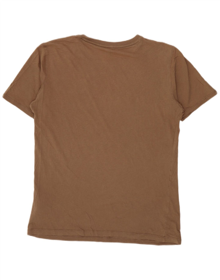 Puma Mens Graphic T-Shirt Top Small Brown Cotton