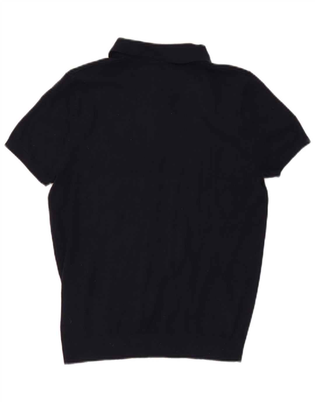 Zara Mens Polo Shirt Small Navy Blue Viscose