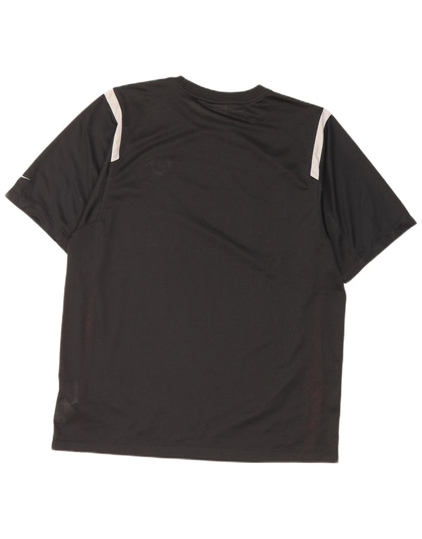 Nike Mens Dri Fit T-Shirt Top UK 42/44 Large Black Colourblock Polyester