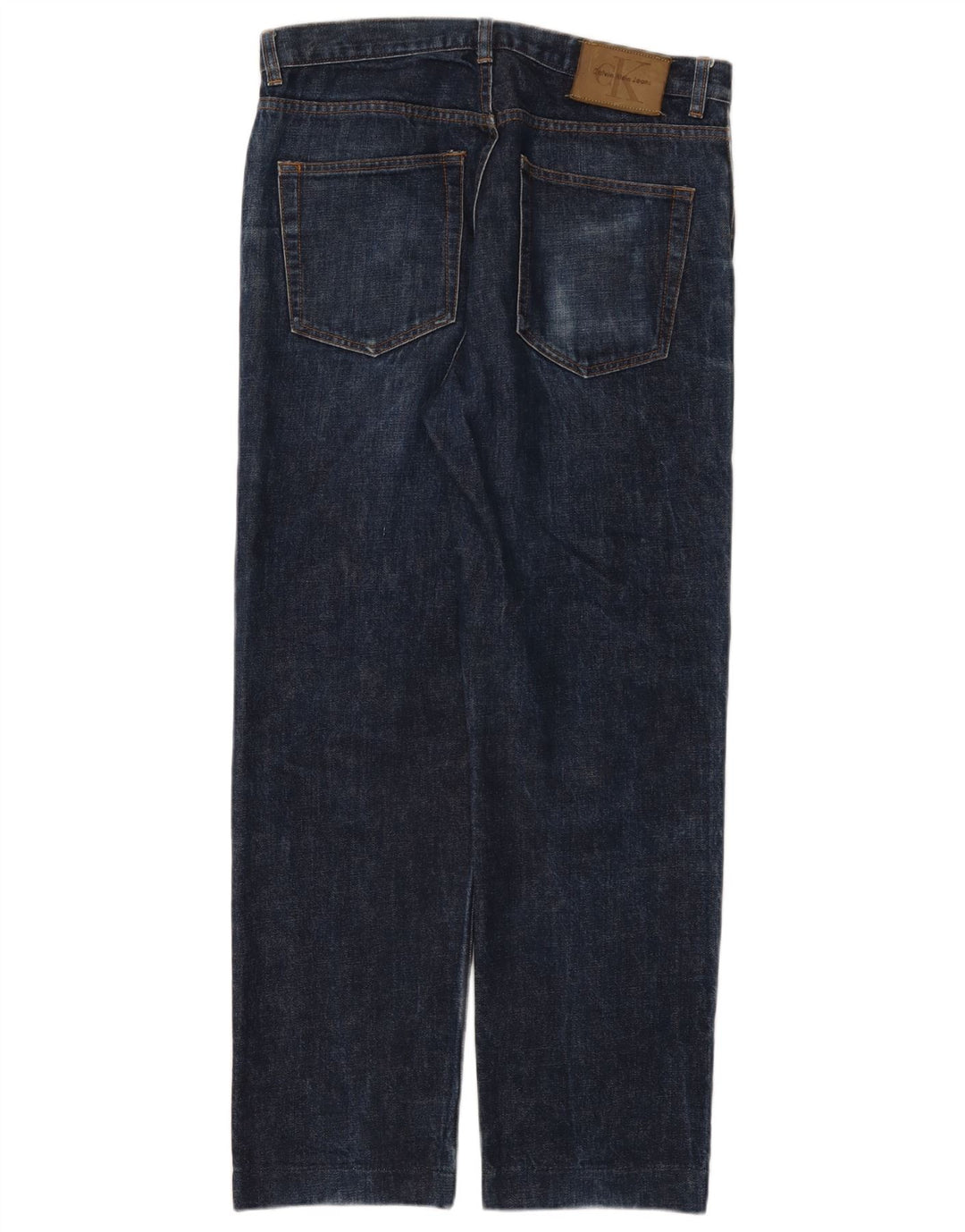 Calvin Klein Mens Straight Jeans W33 L29 Blue Cotton