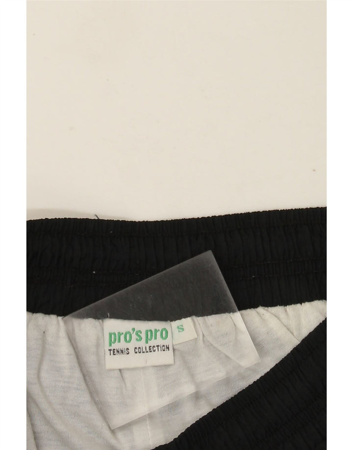 Vintage Mens Tracksuit Trousers Joggers Small  Black Polyamide