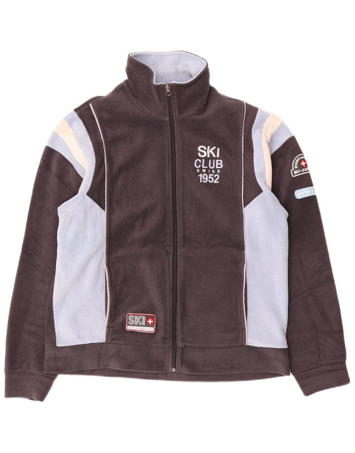 F.LLI Campagnolo Mens Ski Fleece Jacket UK 40 Large Grey Colourblock