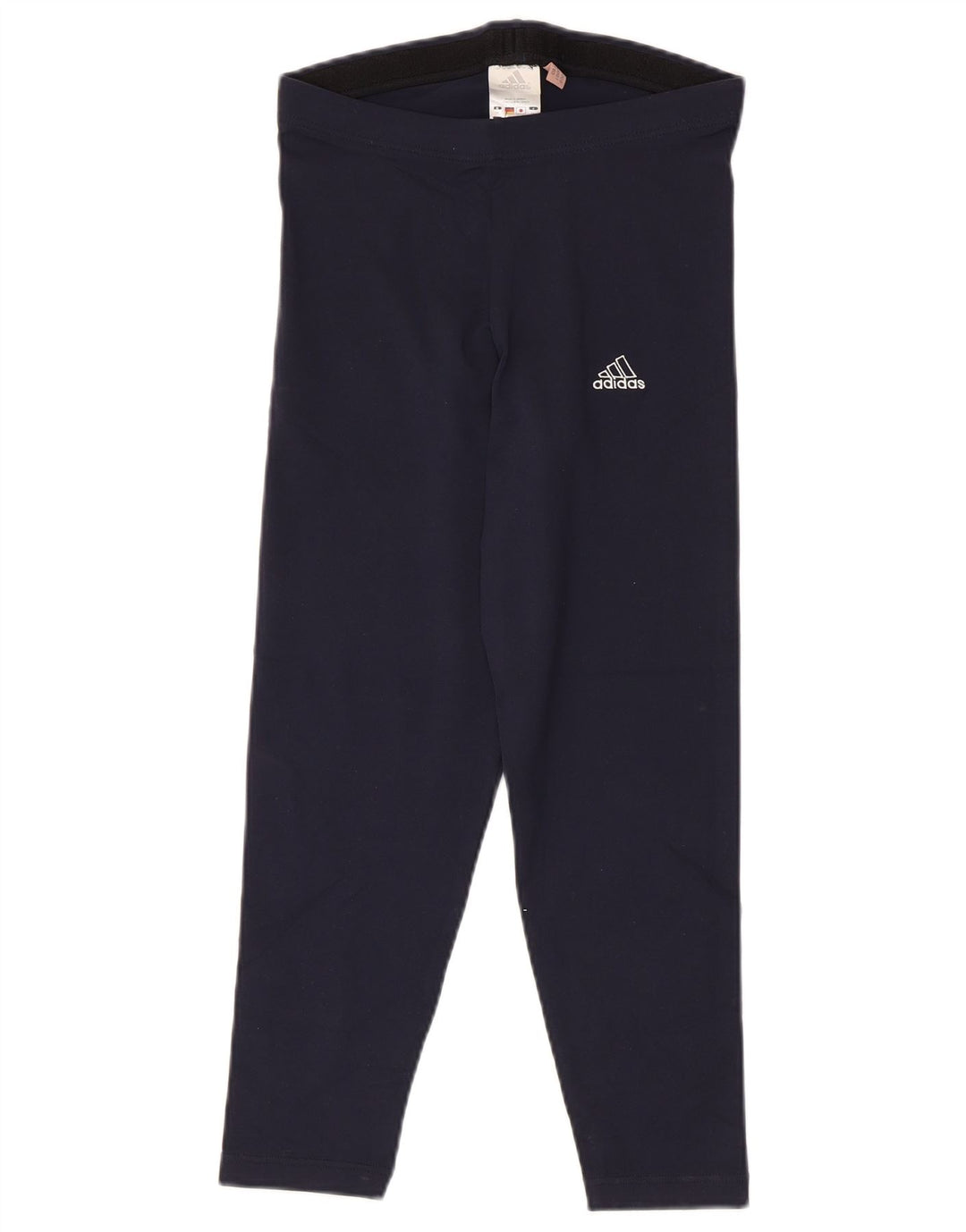 Adidas Womens Leggings UK 14 Large Navy Blue Polyamide