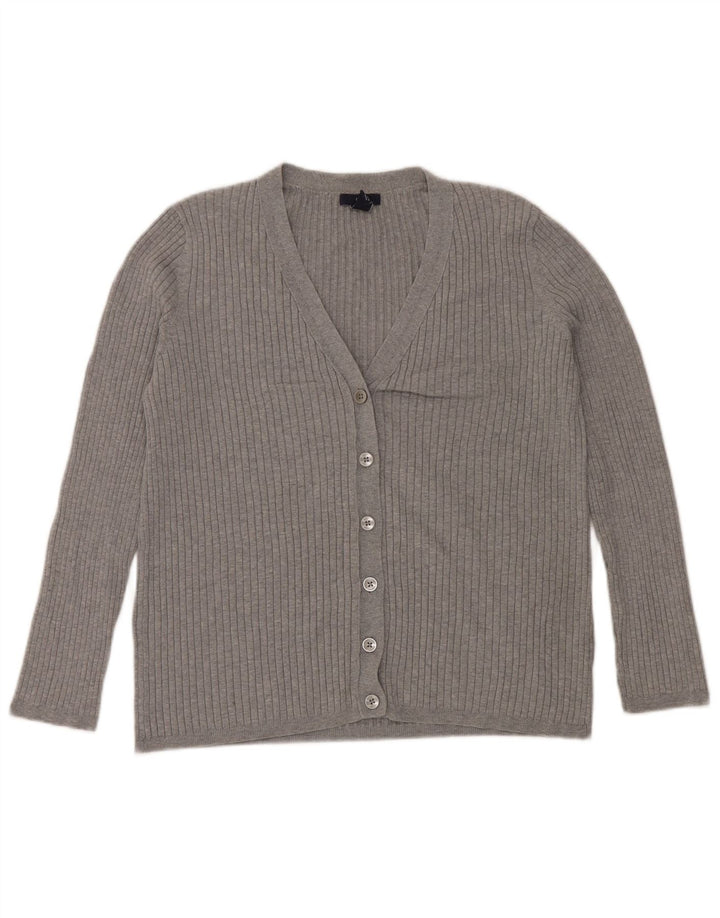 Gap Womens Cardigan Sweater UK 14 Large Grey Cotton Classic