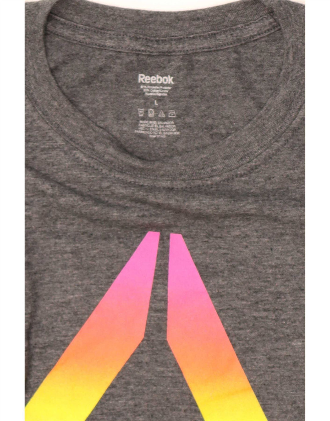 Ανδρικό γραφικό T-Shirt Reebok Top Large Grey Polyester