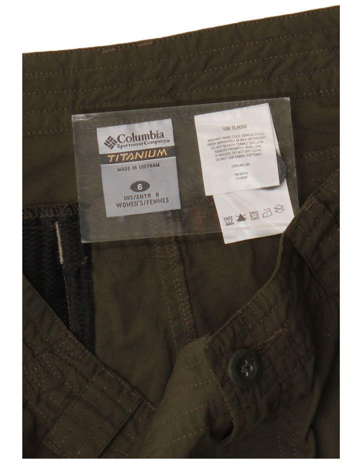 Columbia Womens Cargo Shorts US 6 Medium W30 Khaki Nylon