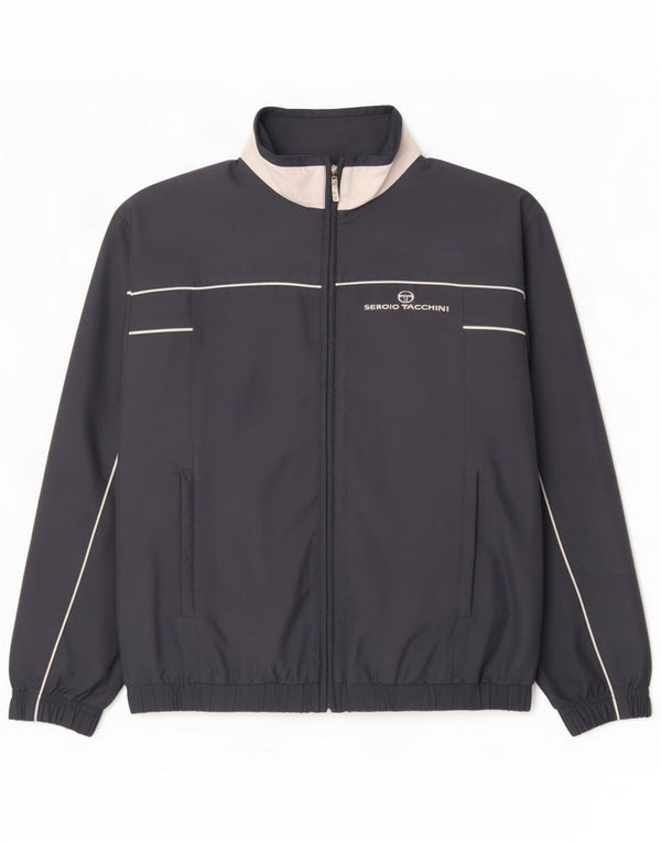 Sergio Tacchini Womens Tracksuit Top Jacket IT 44 Medium Grey Colourblock