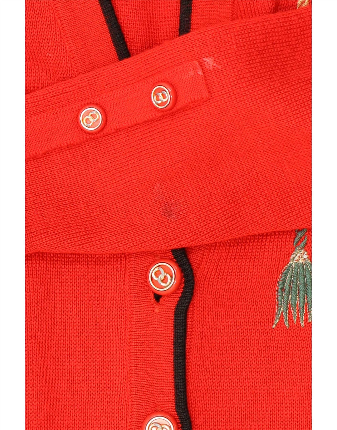 Vintage dame cardigan sweater UK 16 Large Red