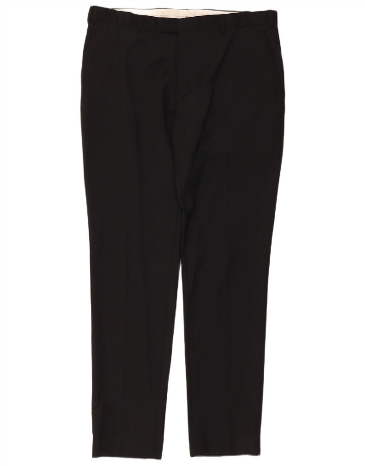 Dkny Herre Slim Fit Suit Bukser W36 L33 Sort Uld