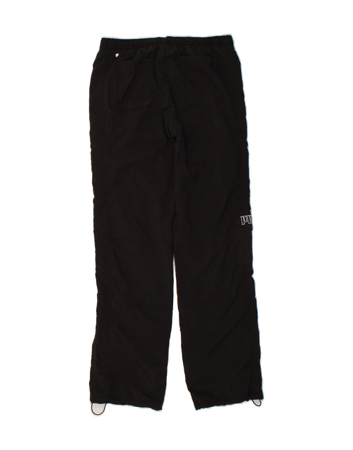 PUMA Womens Graphic Cargo Tracksuit Trousers UK 10 Small  Black Vintage Puma and Second-Hand Puma from Messina Hembry 