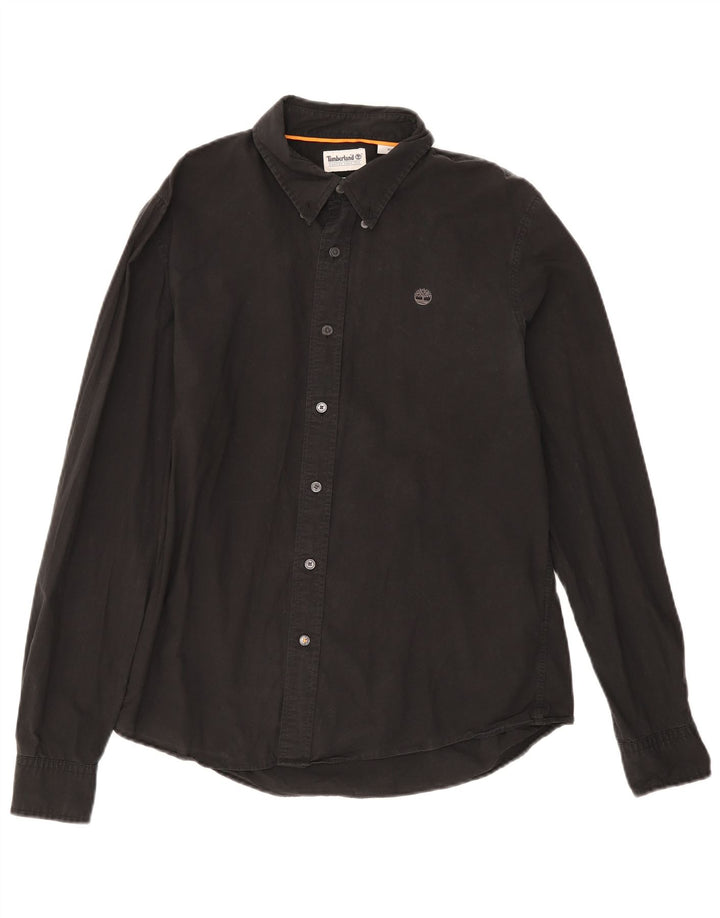 Timberland Herre Slim Fit skjorte Medium Sort Bomuld