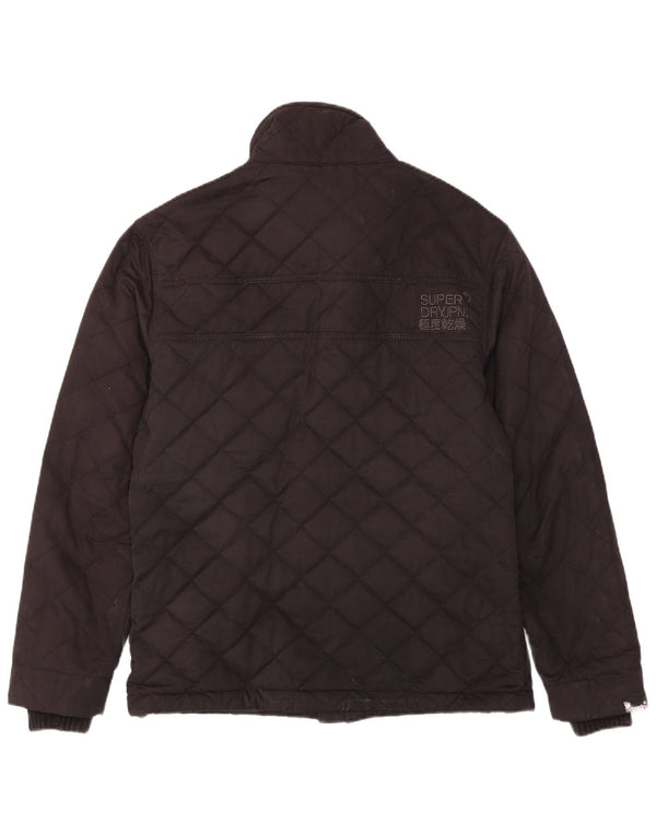 Superdry Mens The Windhiker Quiltet Jakke UK 42 XL Sort Polyester