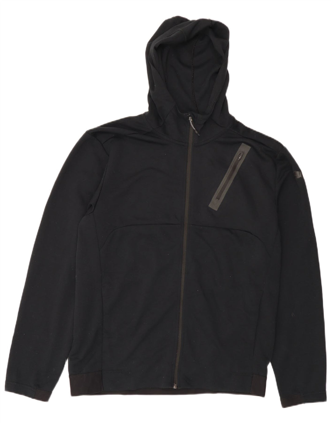 PUMA Mens Zip Hoodie Sweater Large Black Polyester