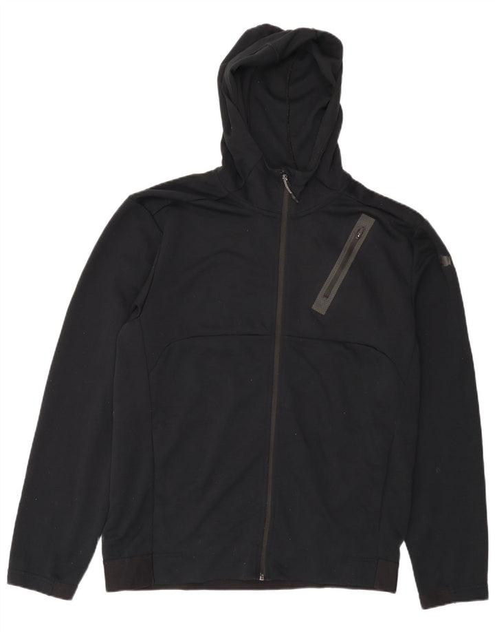 PUMA Mens Zip Hoodie Sweater Large Black Polyester