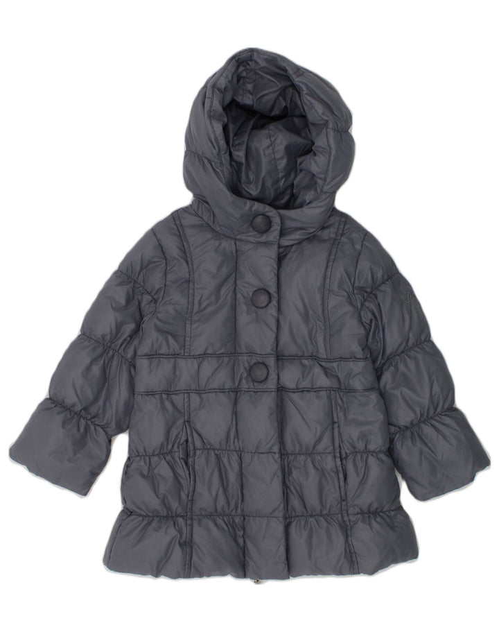 LIU JO Baby Girls Hooded Padded Coat 18-24 Months Grey Nylon | Vintage Liu Jo | Thrift | Second-Hand Liu Jo | Used Clothing | Messina Hembry 