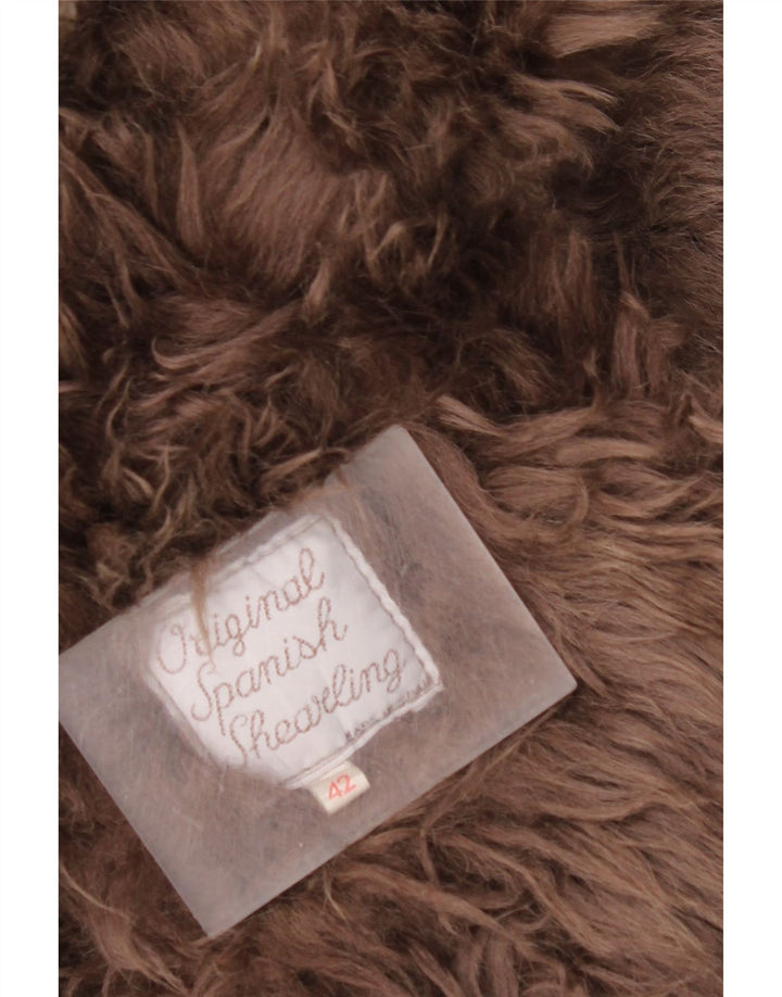 Cappotto in shearling vintage da donna EU 42 Shearling beige grande