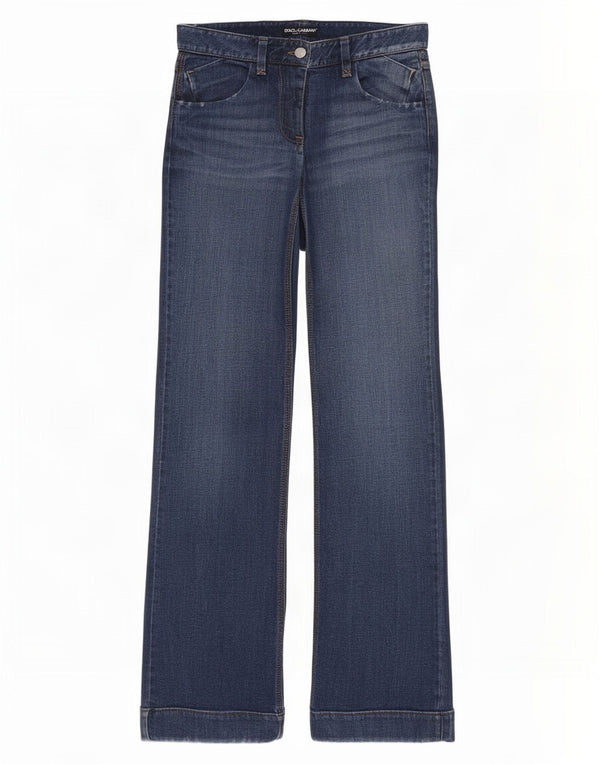 Dolce & Gabbana lige jeans til kvinder IT 38 XS W28 L32 Marineblå bomuld