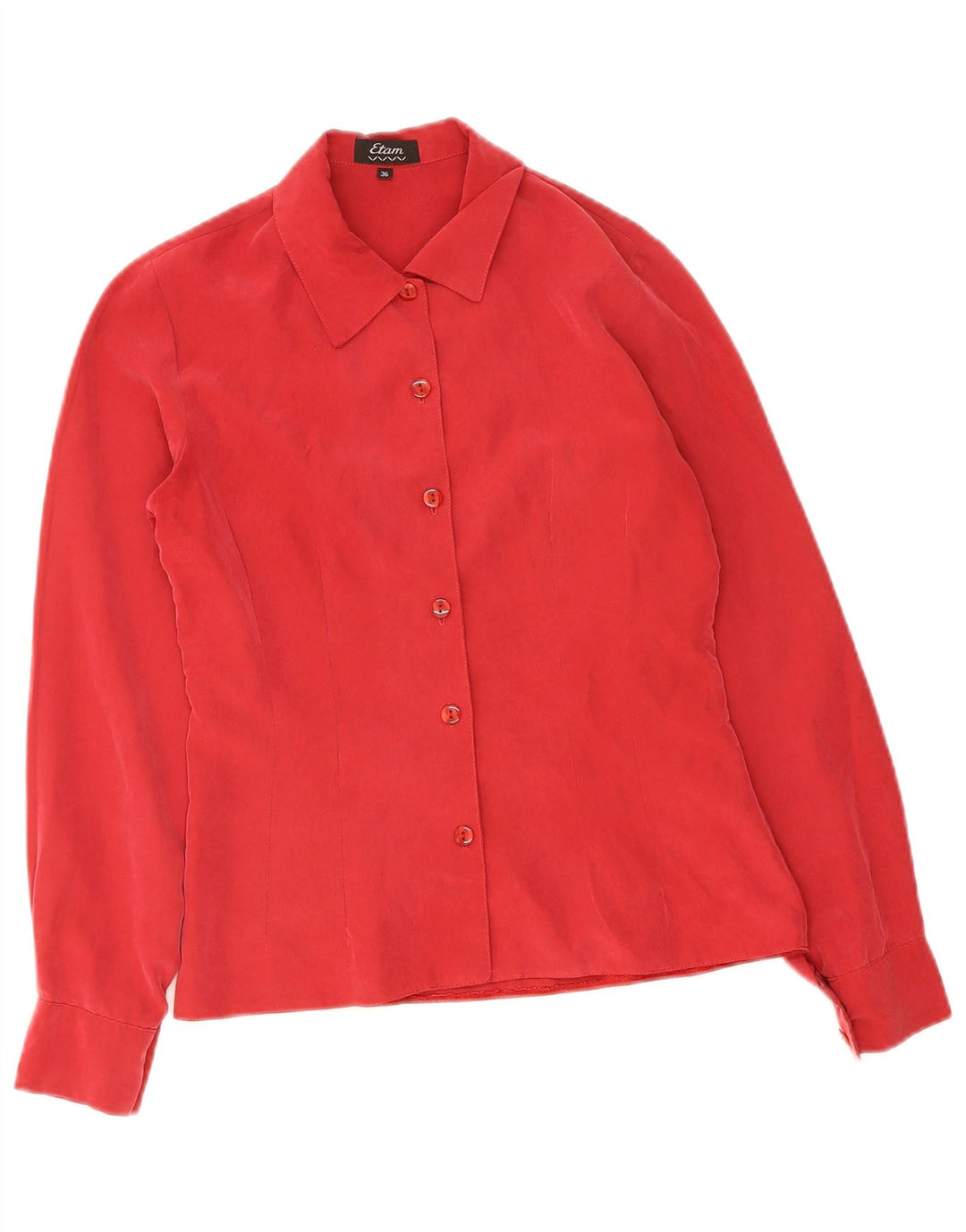 ETAM Womens Shirt EU 36 Small Red Modal