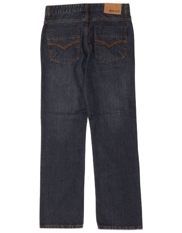 Dkny Boys Straight Jeans 15-16 Years W32 L31 Navy Blue Cotton
