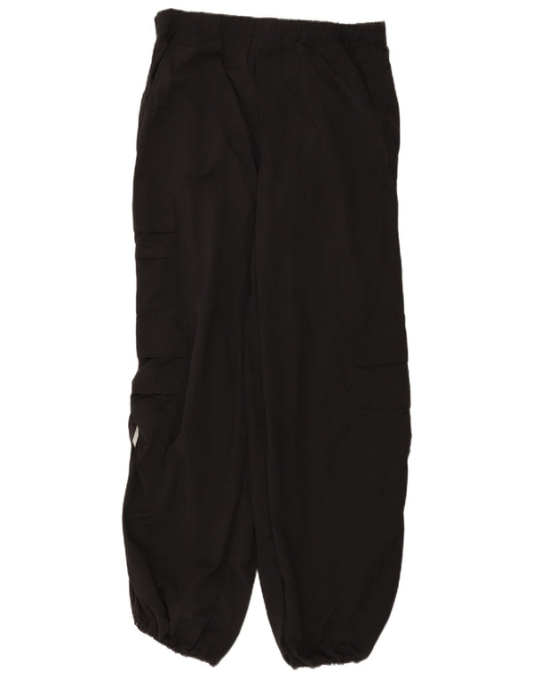 Zara Womens Loose Fit Cargo Trousers Medium W30 L31 Black Polyamide
