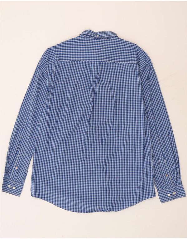 Camicia da uomo Tommy Hilfiger XL in cotone a quadretti blu