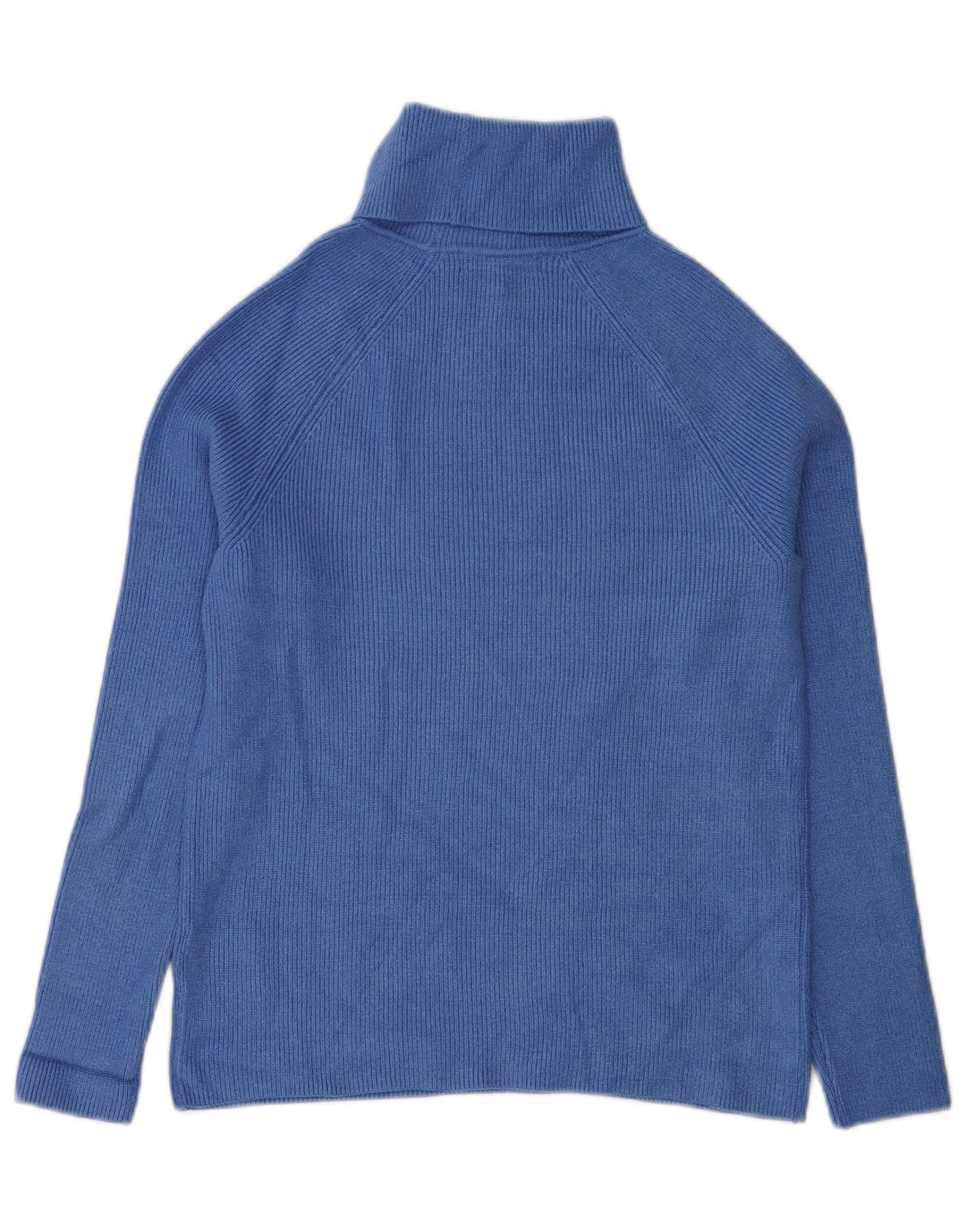 Marks & Spencer Womens Roll Neck Jumper Sweater UK 10 Small Blue Viscose