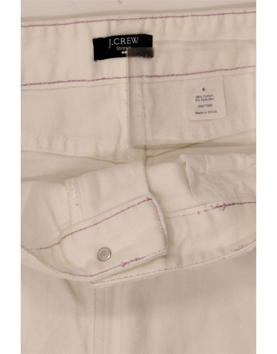 Gonna in denim da donna J. Crew US 6 Medium W32 cotone bianco sporco