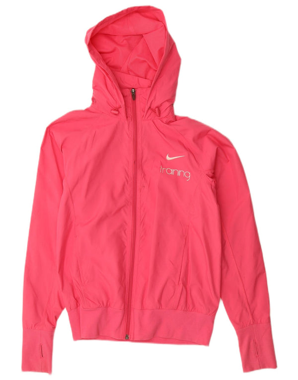 Nike Damen-Trainingsanzug mit Kapuze und Grafik, Gr. 8/10, klein, Rosa
