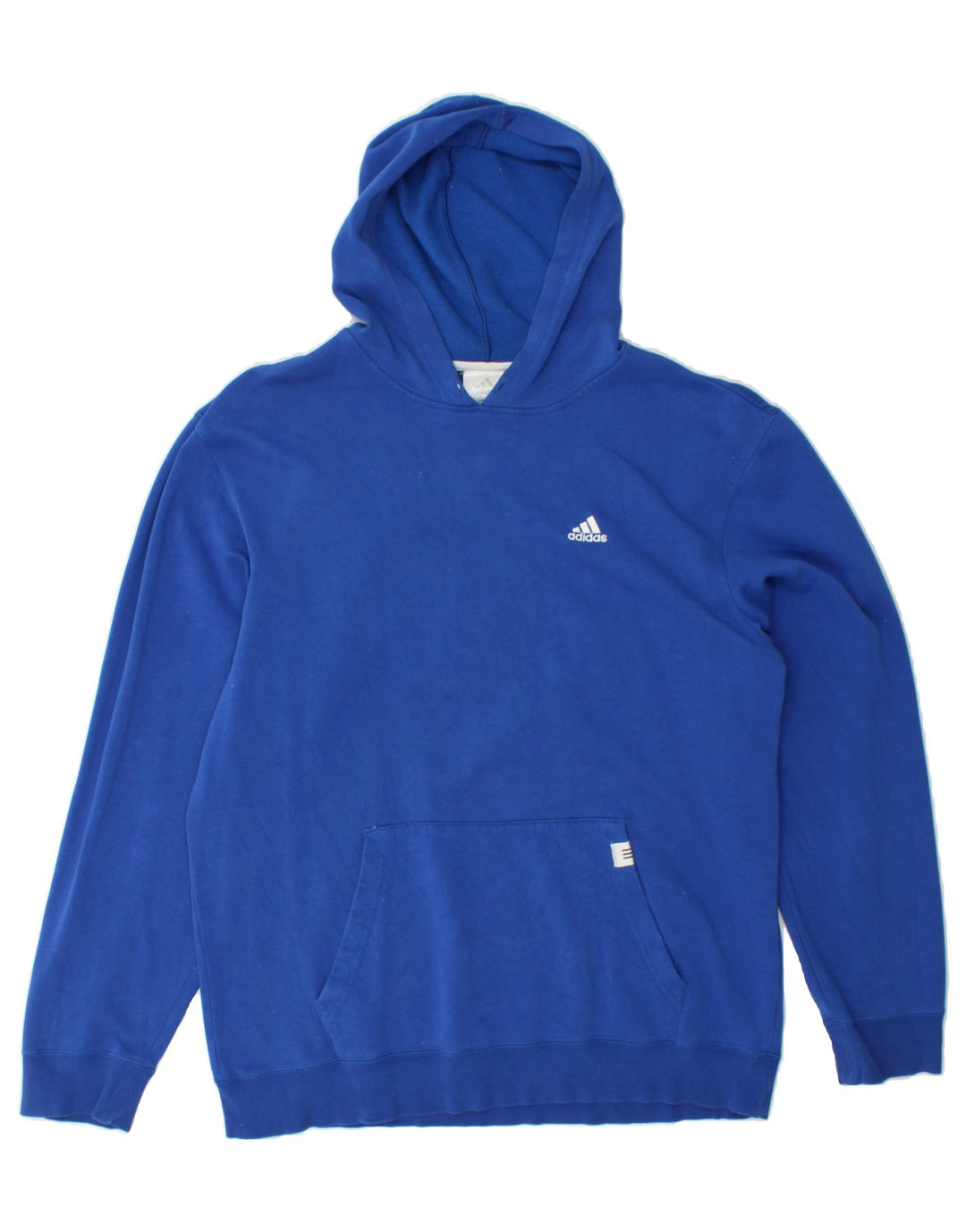 ADIDAS Mens Hoodie Jumper Medium Blue Cotton Vintage Adidas and Second-Hand Adidas from Messina Hembry 