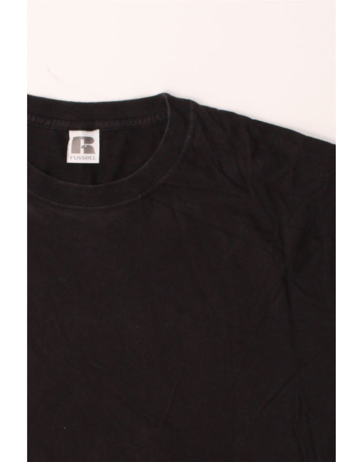 RUSSELL ATHLETIC Mens T-Shirt Top XL Black Vintage Russell Athletic and Second-Hand Russell Athletic from Messina Hembry 