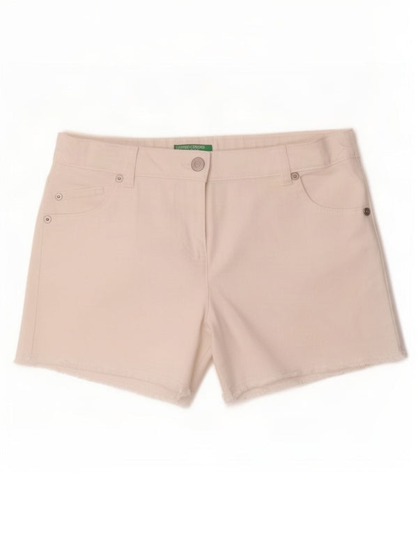 Джинсовые шорты Benetton для девочек 10–11 лет XL W26, белый хлопок