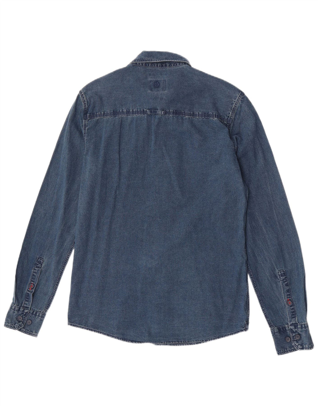 Fat Face Mens Slim Fit Denim Shirt Small Blue Cotton
