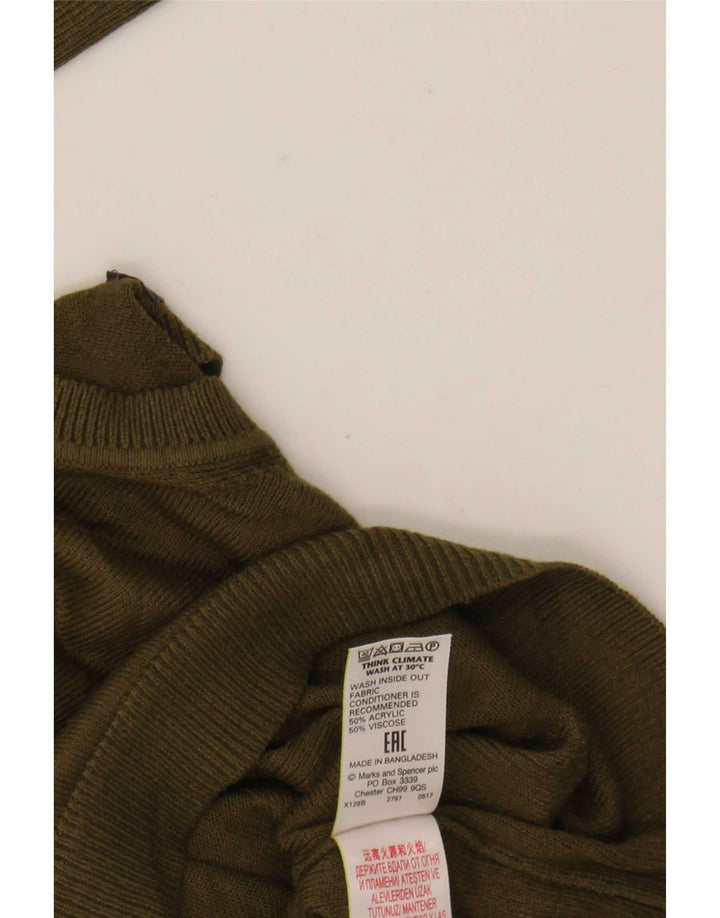 Marks & Spencer Dame Oversized Crew Neck sweater UK 10 Small Khaki