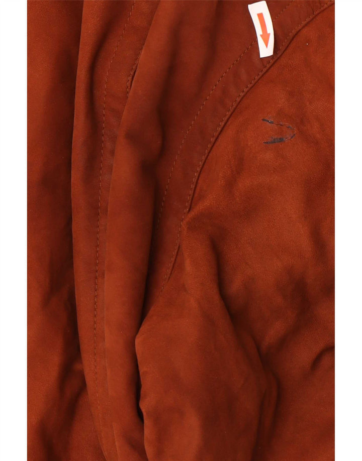 Maddox Chaqueta utilitaria de ante para hombre IT 52 XL Bloque de color marrón