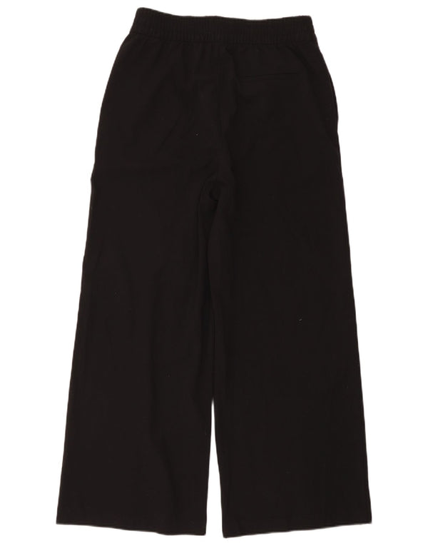 Marks & Spencer Pantalones cortos de pierna ancha para mujer UK 10 Small W30 L25 Negro