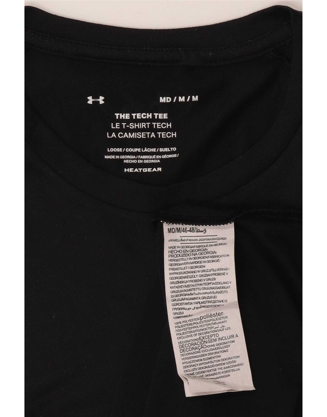 Tricou Under Armour pentru bărbați Heat Gear Top Mediu Poliester Negru