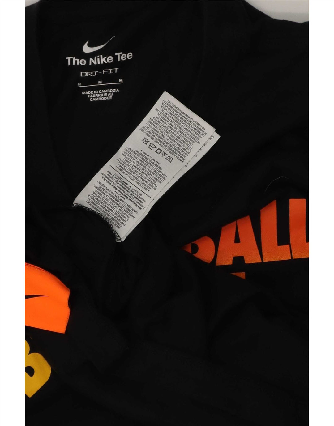 Ανδρικό γραφικό μπλουζάκι Nike, μεσαίο μαύρο βαμβακερό