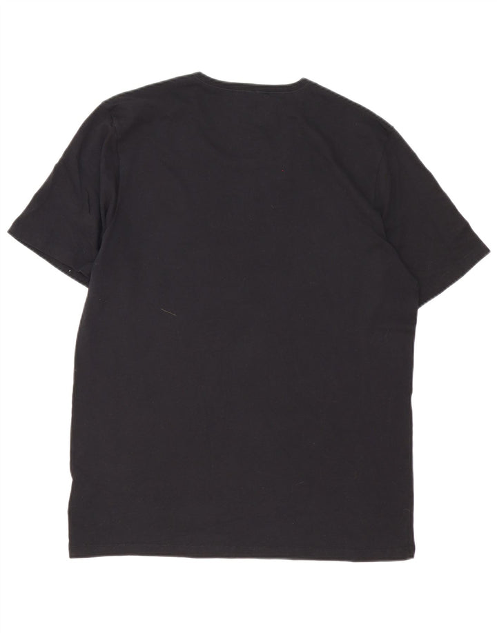 Hugo Boss Mens T-Shirt Top Large Black Cotton