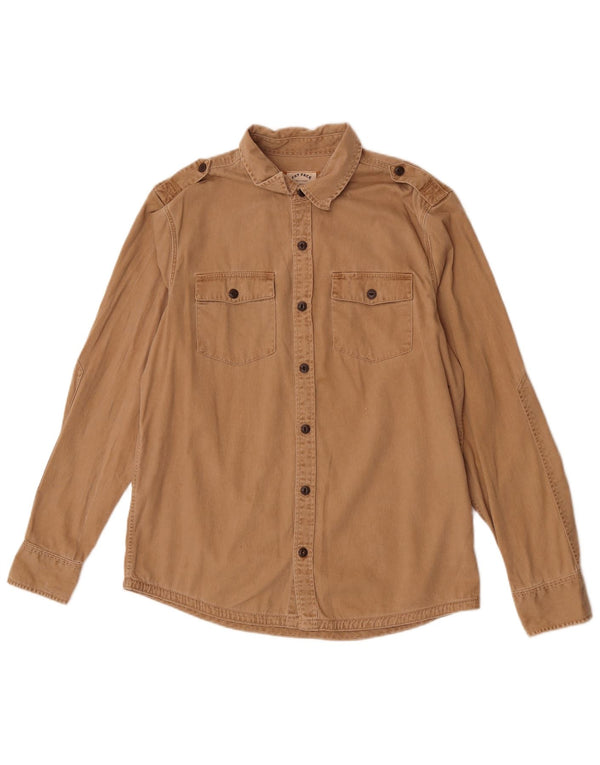 Fat Face Mens Denim Shirt Medium Brown Cotton